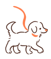 お散歩する犬のアイコン